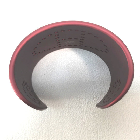 HERMES bracelet aluminum Rouge Sunset aluminum Women Used Authentic