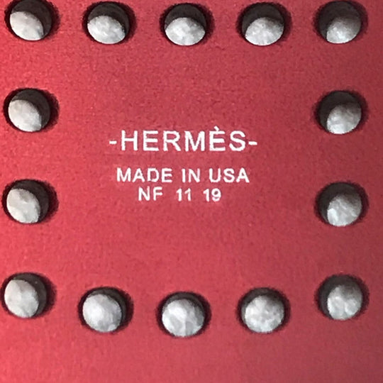 HERMES bracelet aluminum Rouge Sunset aluminum Women Used Authentic