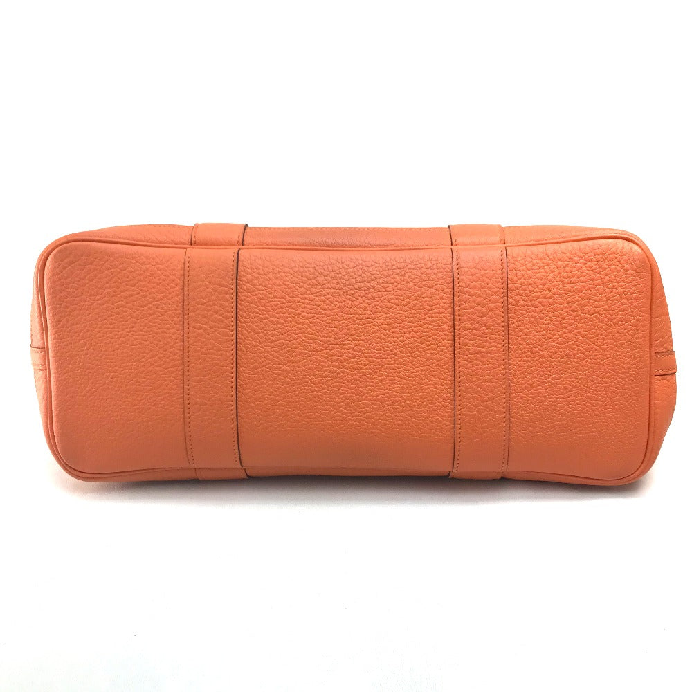 HERMES Tote Bag Towar Office / Leather Orange Garden party PM Women Used Authentic