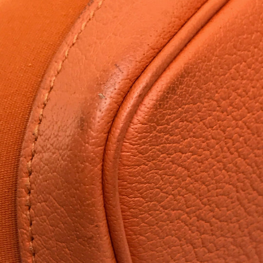 HERMES Tote Bag Towar Office / Leather Orange Garden party PM Women Used Authentic
