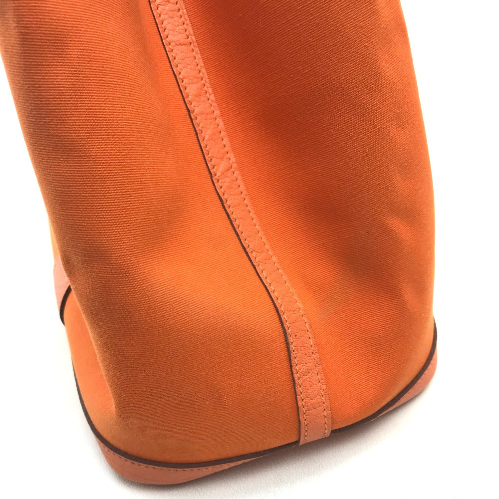 HERMES Tote Bag Towar Office / Leather Orange Garden party PM Women Used Authentic