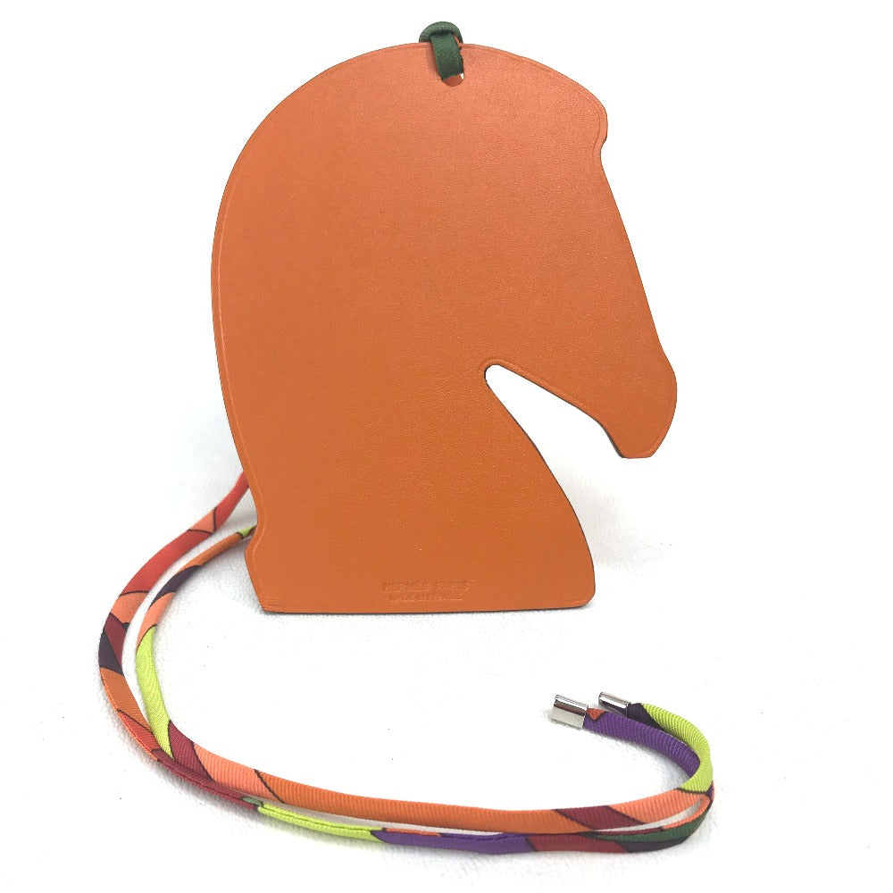 HERMES charm Chevre / Silk Pink purple / orange Samarkand Women Used Authentic