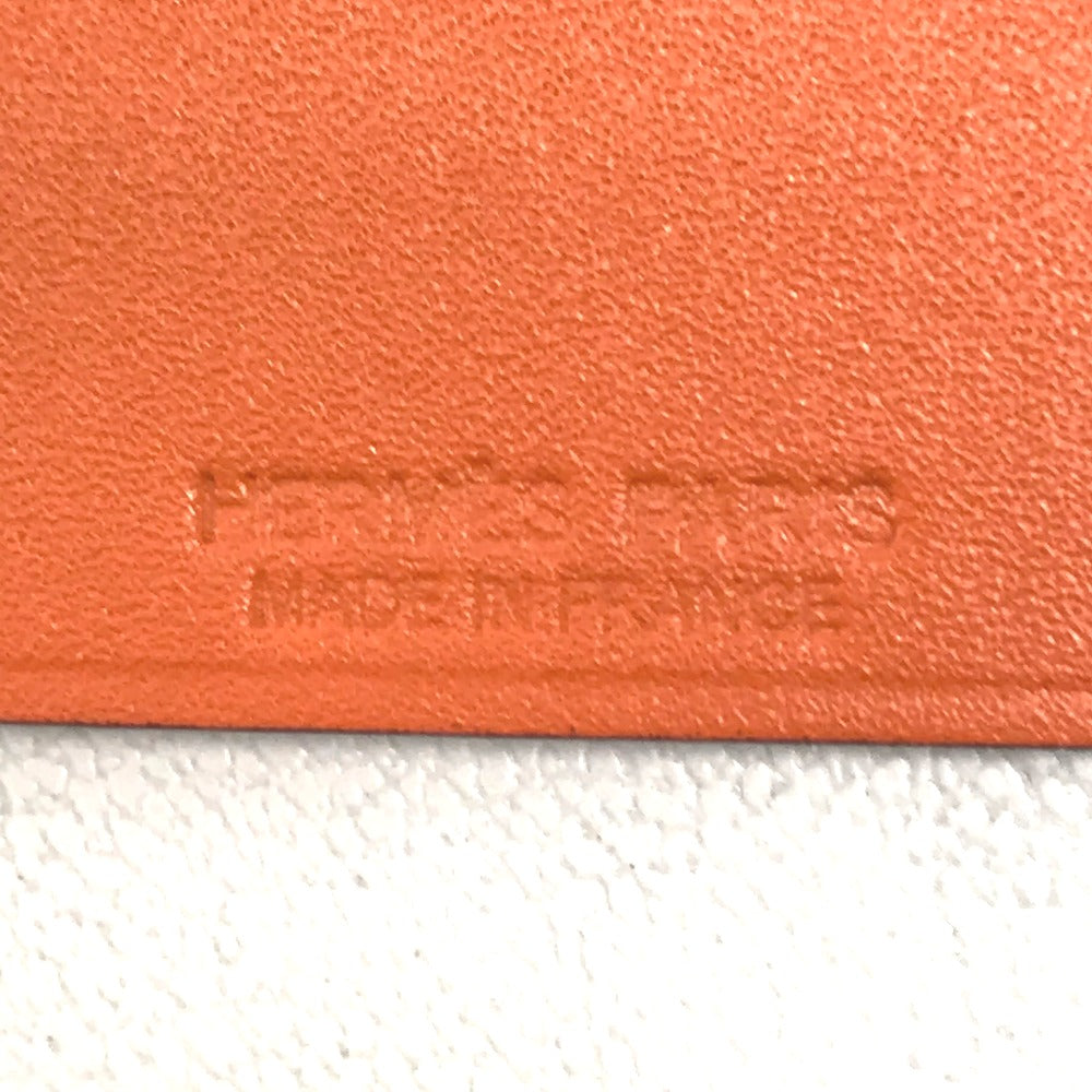 HERMES charm Chevre / Silk Pink purple / orange Samarkand Women Used Authentic
