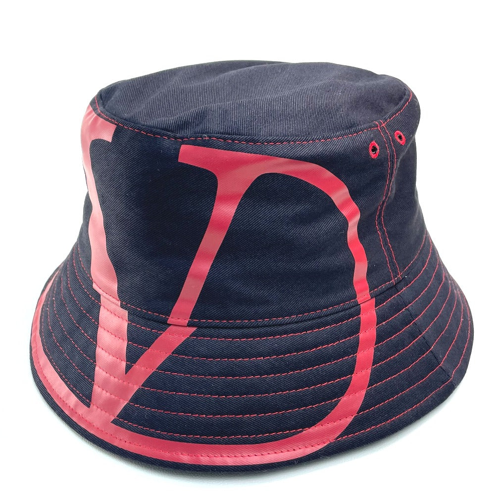 Valentino Garavani hat Cotton, Nylon Navy type x red apparel V logo mens 59 Used Authentic