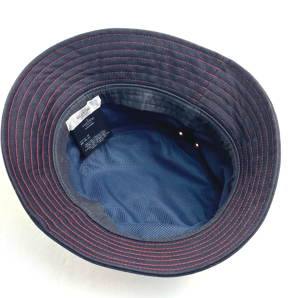 Valentino Garavani hat Cotton, Nylon Navy type x red apparel V logo mens 59 Used Authentic