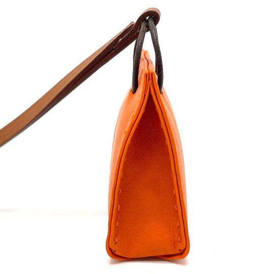 HERMES charm Anjou Miro, Swift, Silver Orange Shopper charm Sac Orange Women Used Authentic
