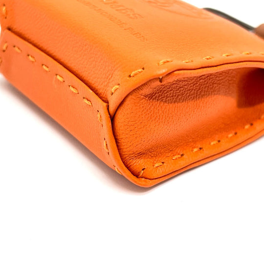 HERMES charm Anjou Miro, Swift, Silver Orange Shopper charm Sac Orange Women Used Authentic