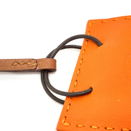 HERMES charm Anjou Miro, Swift, Silver Orange Shopper charm Sac Orange Women Used Authentic