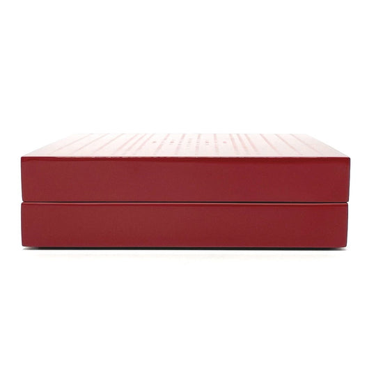HERMES Accessory case lacquer Bordeaux H logo H Dot BOX lacquer finish Women Used Authentic