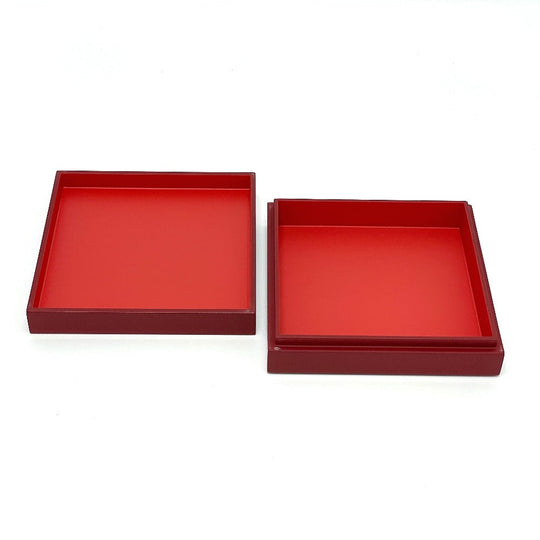 HERMES Accessory case lacquer Bordeaux H logo H Dot BOX lacquer finish Women Used Authentic