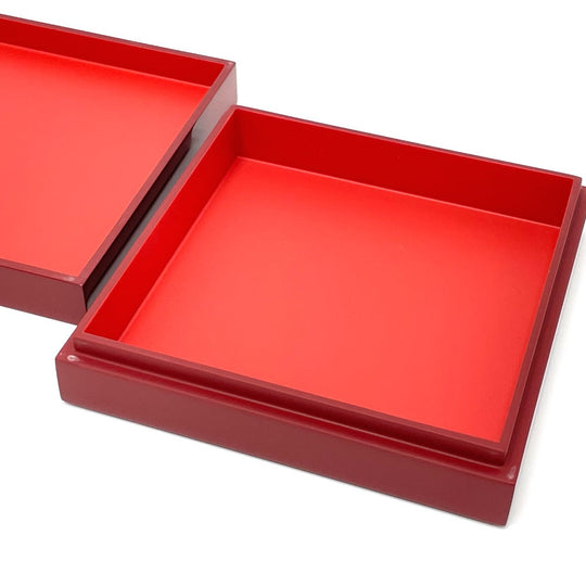 HERMES Accessory case lacquer Bordeaux H logo H Dot BOX lacquer finish Women Used Authentic
