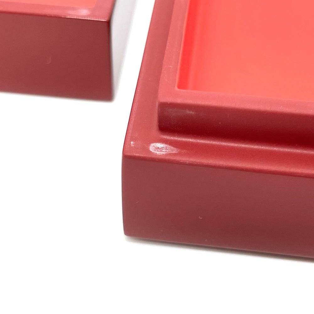 HERMES Accessory case lacquer Bordeaux H logo H Dot BOX lacquer finish Women Used Authentic