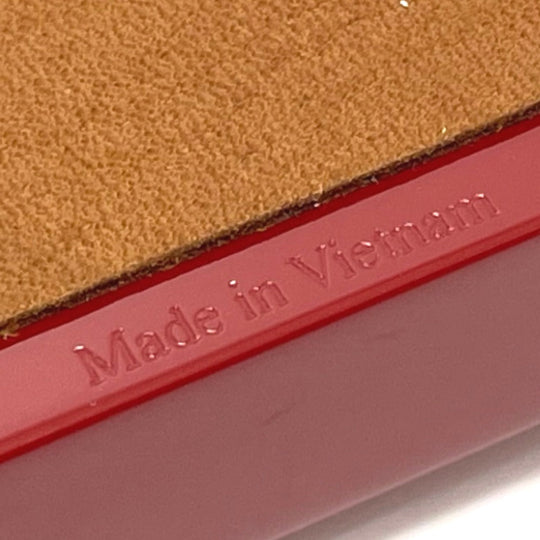 HERMES Accessory case lacquer Bordeaux H logo H Dot BOX lacquer finish Women Used Authentic