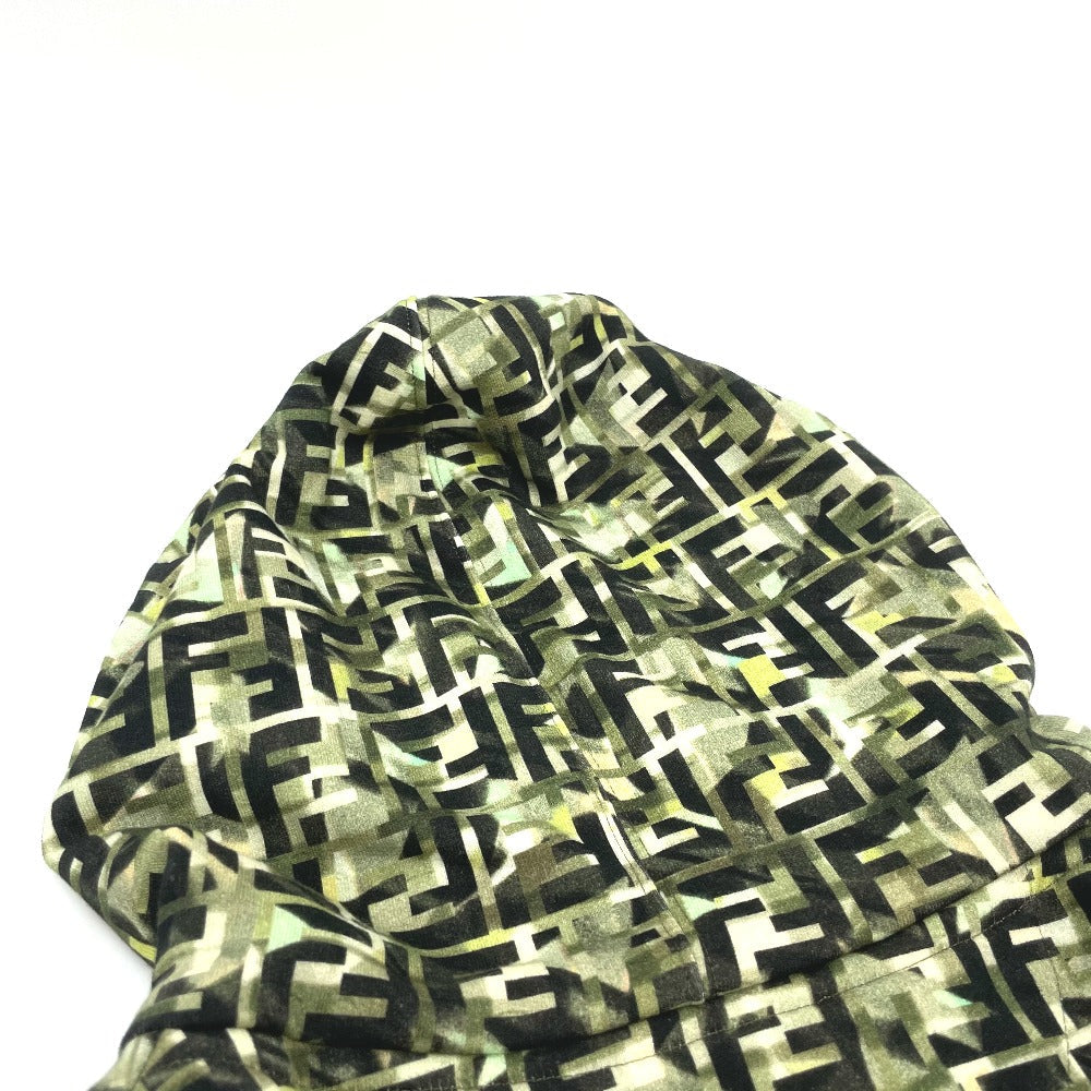 FENDI Hoodie FS7035 cotton green FF Zucca pullover Women XXS Used Authentic