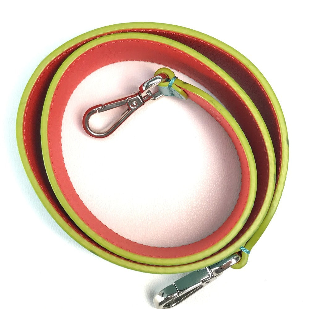 FENDI Shoulder strap leather Light blue x orange x yellow By color Strap you Women Used Authentic