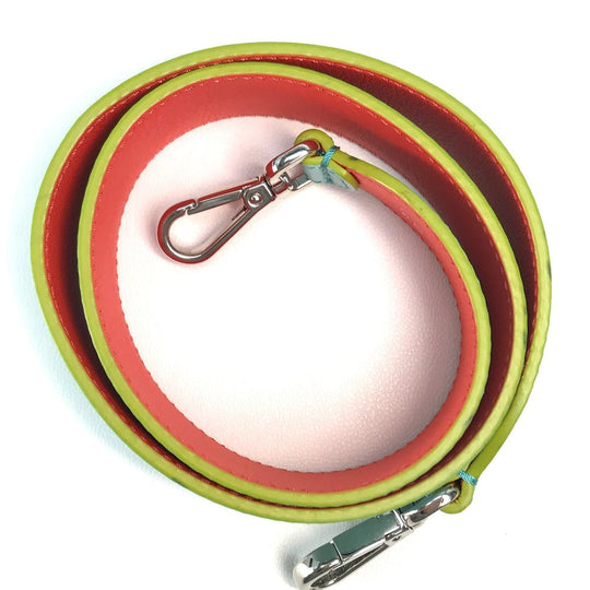 FENDI Shoulder strap leather Light blue x orange x yellow By color Strap you Women Used Authentic