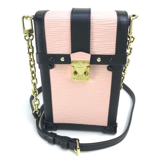 LOUIS VUITTON Shoulder Bag M67872 Epi Leather pink Epi Vertical Pochette Trunk Women Used Authentic