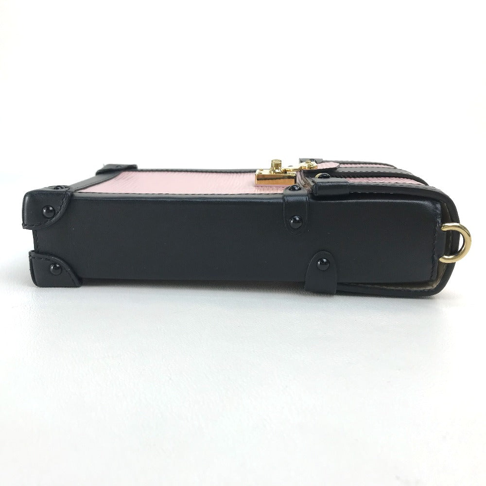 LOUIS VUITTON Shoulder Bag M67872 Epi Leather pink Epi Vertical Pochette Trunk Women Used Authentic