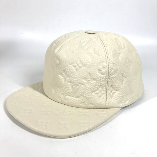 LOUIS VUITTON hat MP2321 Monogram Ann Platt Leather white Monogram Ann Platt Casquette Quill 1.0 unisex(Unisex) TU Used Authentic