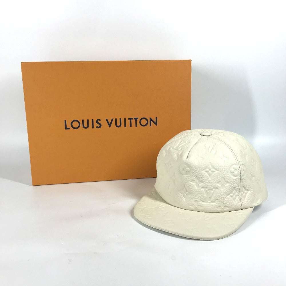LOUIS VUITTON hat MP2321 Monogram Ann Platt Leather white Monogram Ann Platt Casquette Quill 1.0 unisex(Unisex) TU Used Authentic