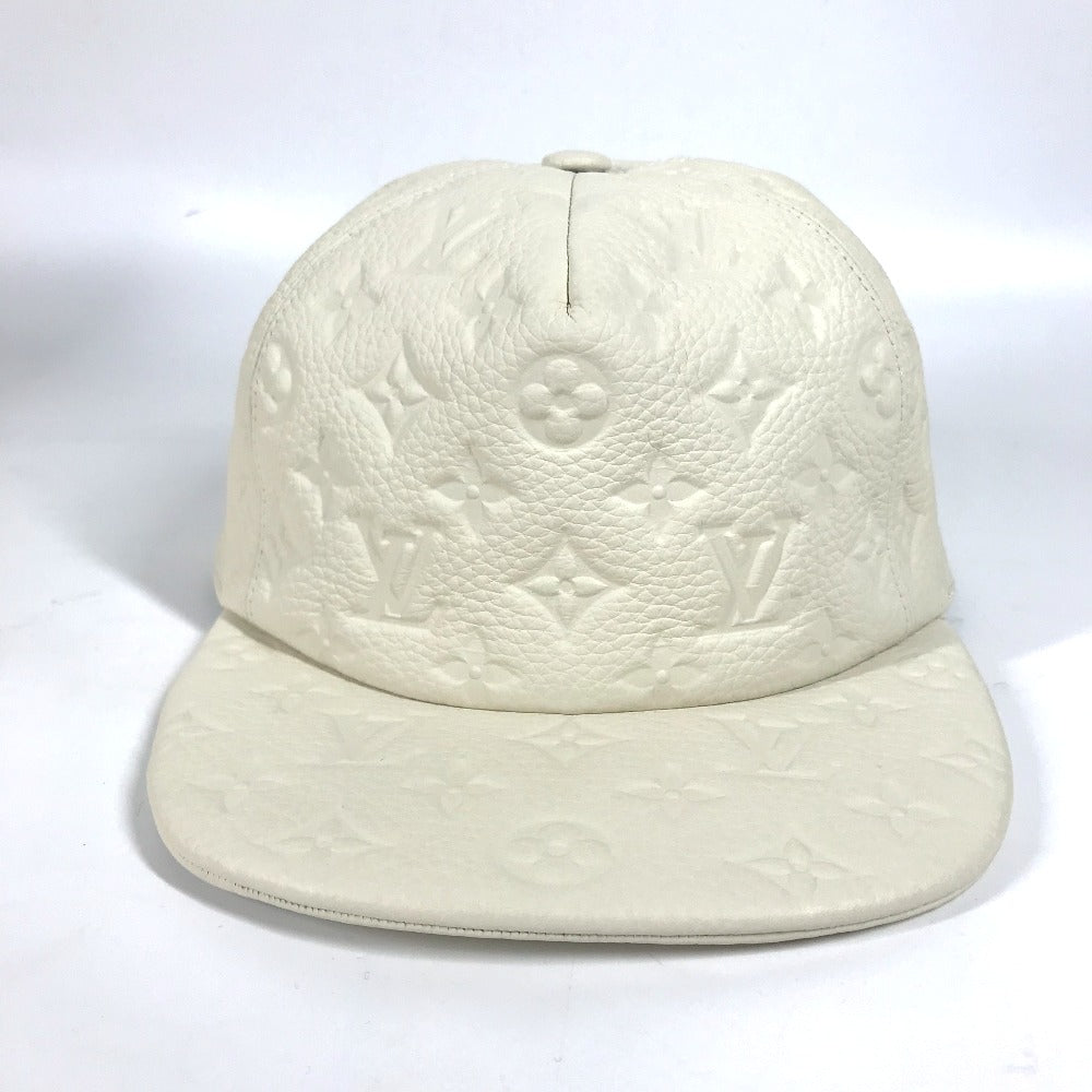 LOUIS VUITTON hat MP2321 Monogram Ann Platt Leather white Monogram Ann Platt Casquette Quill 1.0 unisex(Unisex) TU Used Authentic
