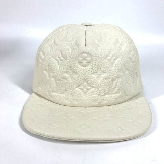 LOUIS VUITTON hat MP2321 Monogram Ann Platt Leather white Monogram Ann Platt Casquette Quill 1.0 unisex(Unisex) TU Used Authentic