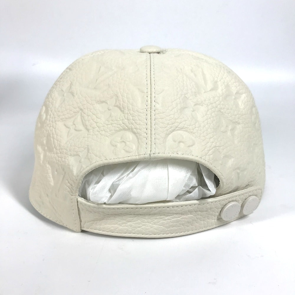 LOUIS VUITTON hat MP2321 Monogram Ann Platt Leather white Monogram Ann Platt Casquette Quill 1.0 unisex(Unisex) TU Used Authentic