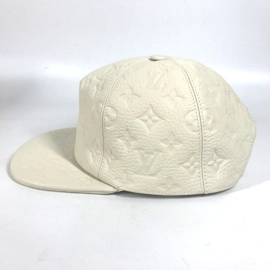 LOUIS VUITTON hat MP2321 Monogram Ann Platt Leather white Monogram Ann Platt Casquette Quill 1.0 unisex(Unisex) TU Used Authentic