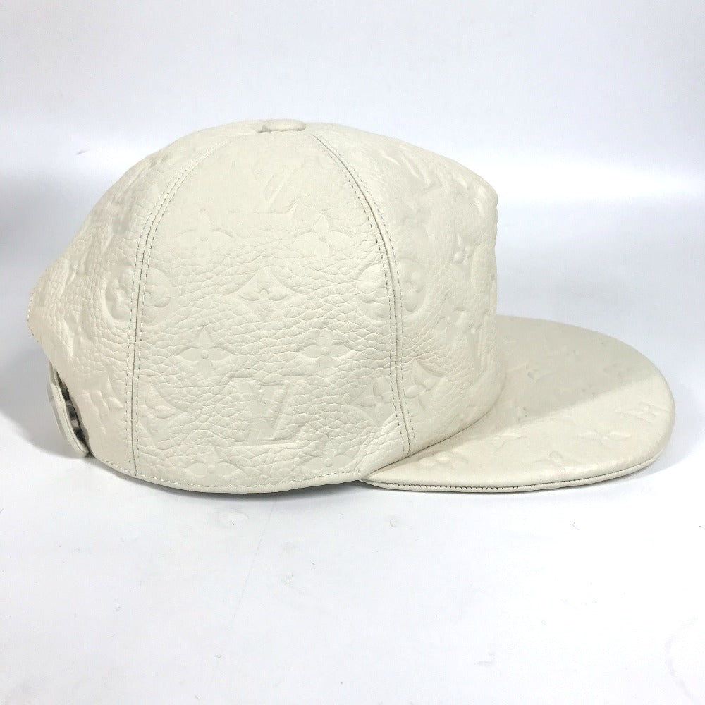 LOUIS VUITTON hat MP2321 Monogram Ann Platt Leather white Monogram Ann Platt Casquette Quill 1.0 unisex(Unisex) TU Used Authentic