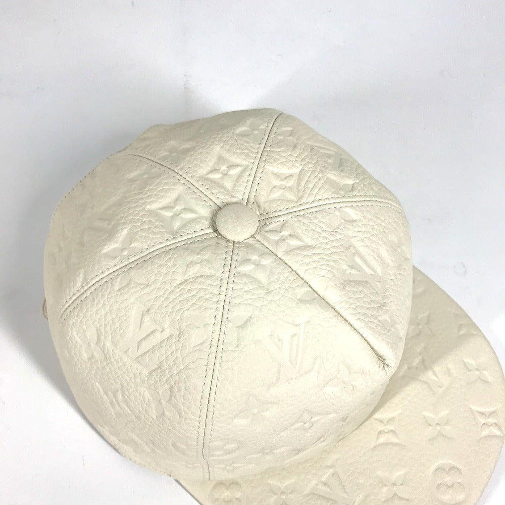 LOUIS VUITTON hat MP2321 Monogram Ann Platt Leather white Monogram Ann Platt Casquette Quill 1.0 unisex(Unisex) TU Used Authentic