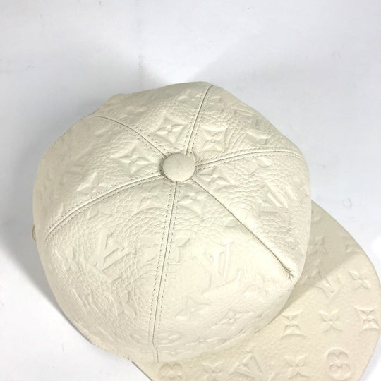 LOUIS VUITTON hat MP2321 Monogram Ann Platt Leather white Monogram Ann Platt Casquette Quill 1.0 unisex(Unisex) TU Used Authentic