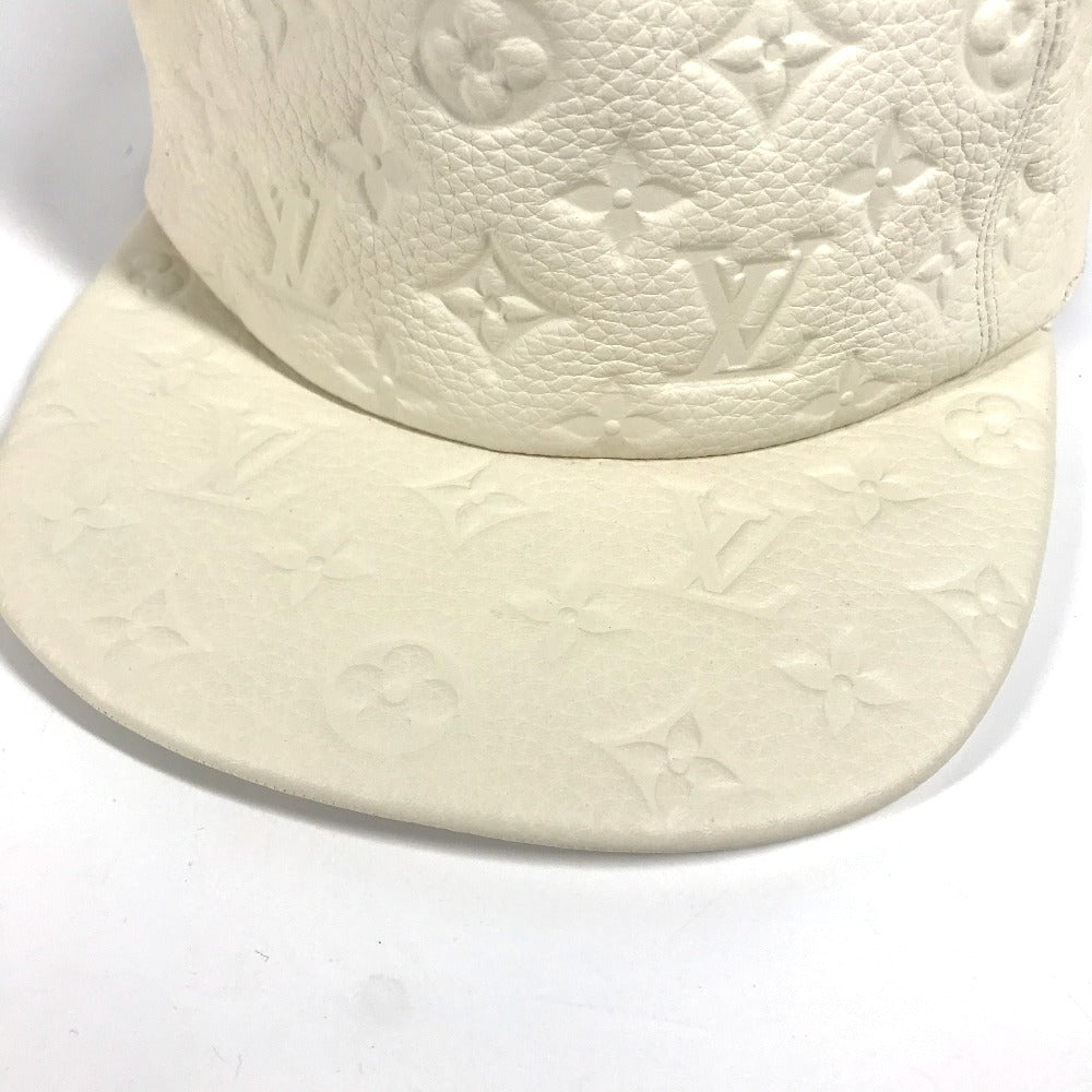 LOUIS VUITTON hat MP2321 Monogram Ann Platt Leather white Monogram Ann Platt Casquette Quill 1.0 unisex(Unisex) TU Used Authentic