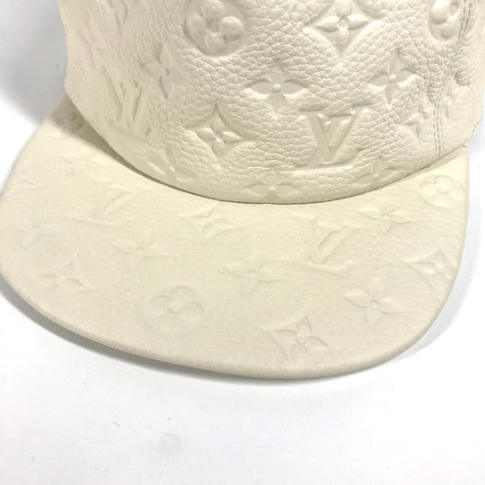 LOUIS VUITTON hat MP2321 Monogram Ann Platt Leather white Monogram Ann Platt Casquette Quill 1.0 unisex(Unisex) TU Used Authentic