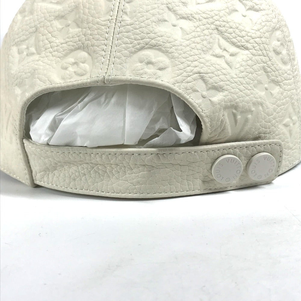 LOUIS VUITTON hat MP2321 Monogram Ann Platt Leather white Monogram Ann Platt Casquette Quill 1.0 unisex(Unisex) TU Used Authentic