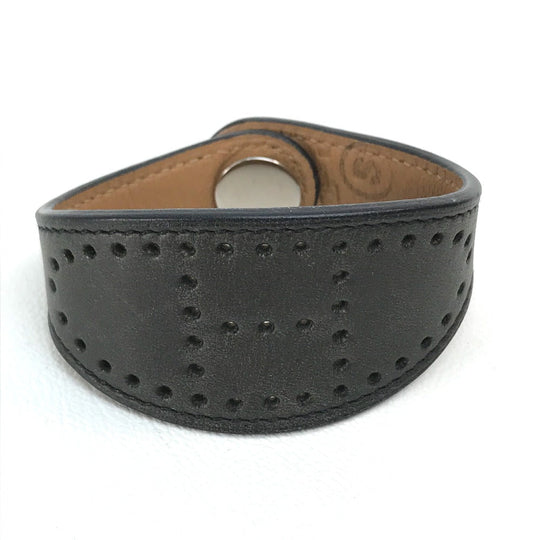 HERMES bracelet leather Black / brown Accessories Evelyn unisex(Unisex) Used Authentic
