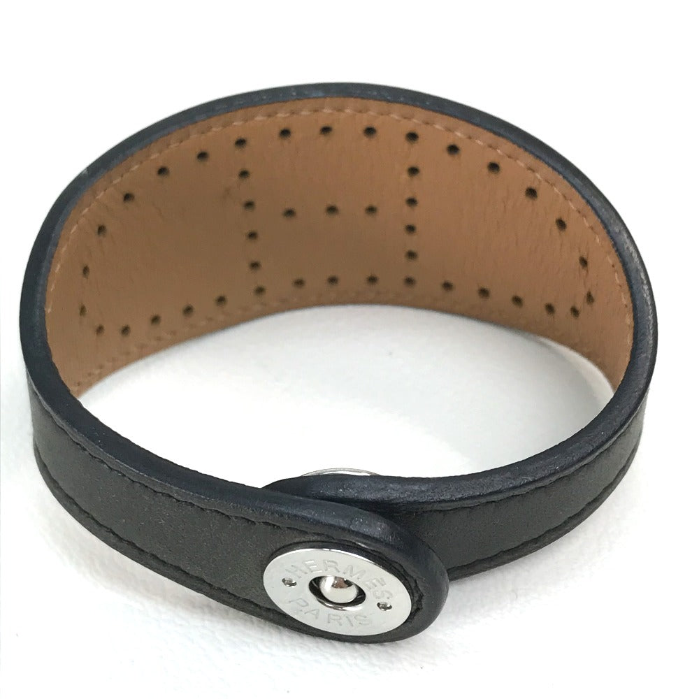 HERMES bracelet leather Black / brown Accessories Evelyn unisex(Unisex) Used Authentic