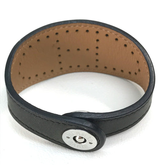 HERMES bracelet leather Black / brown Accessories Evelyn unisex(Unisex) Used Authentic