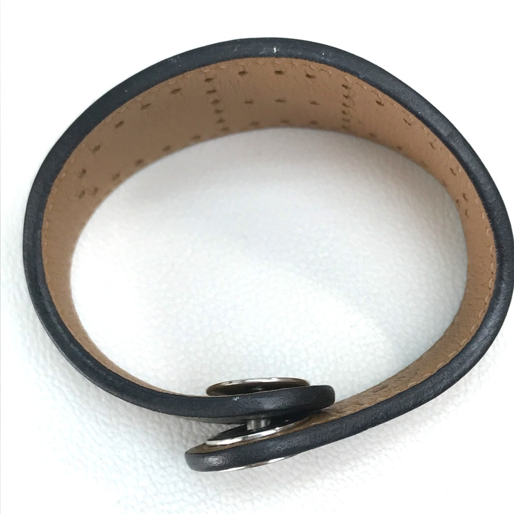 HERMES bracelet leather Black / brown Accessories Evelyn unisex(Unisex) Used Authentic