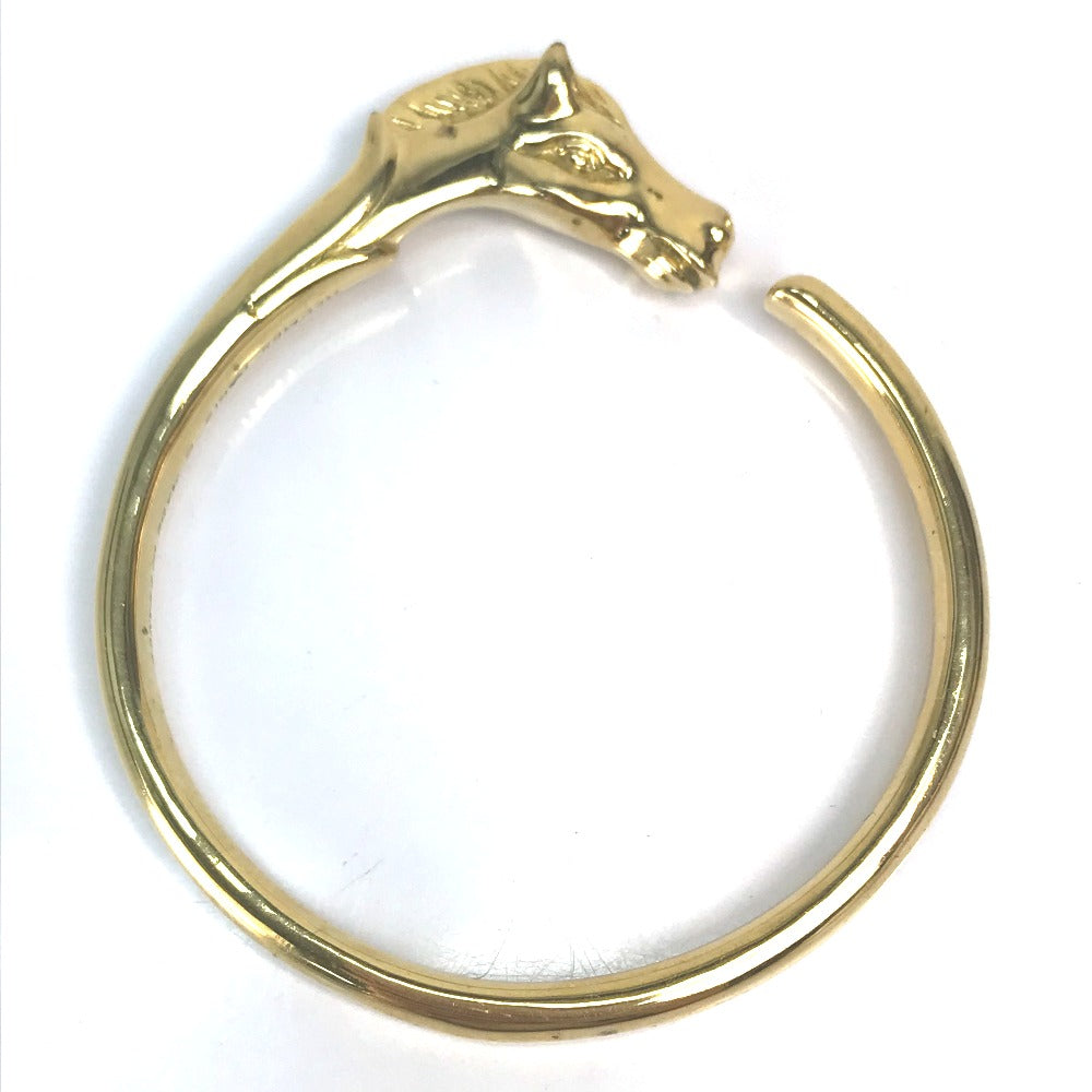 HERMES Bangle Gold Plated gold Accessories Shuval horse horse Women Used Authentic