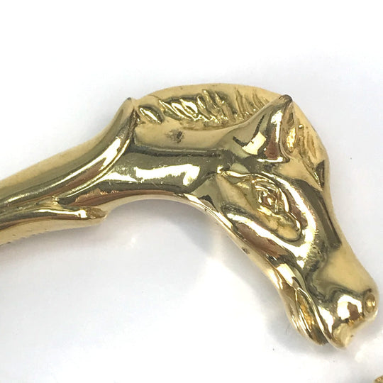 HERMES Bangle Gold Plated gold Accessories Shuval horse horse Women Used Authentic