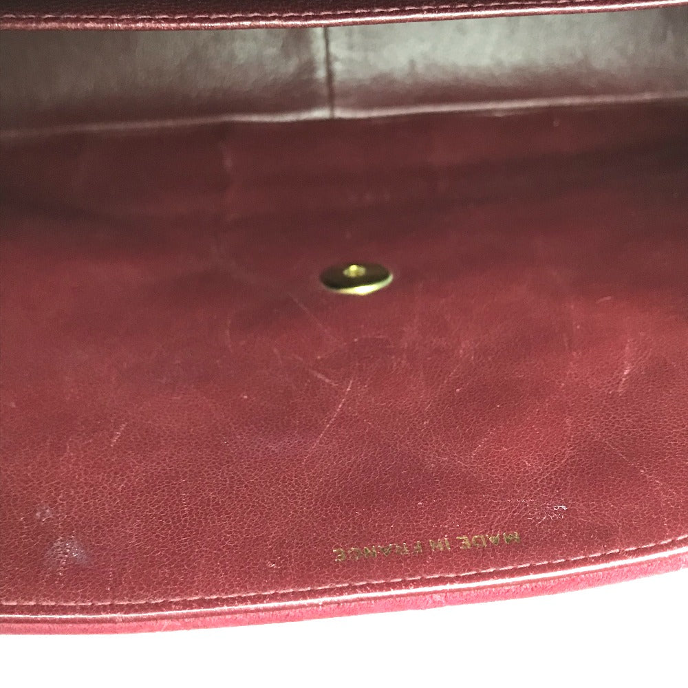 CHANEL Shoulder Bag suede Bordeaux CC COCO Mark Decama Trasse 34 Women Used Authentic