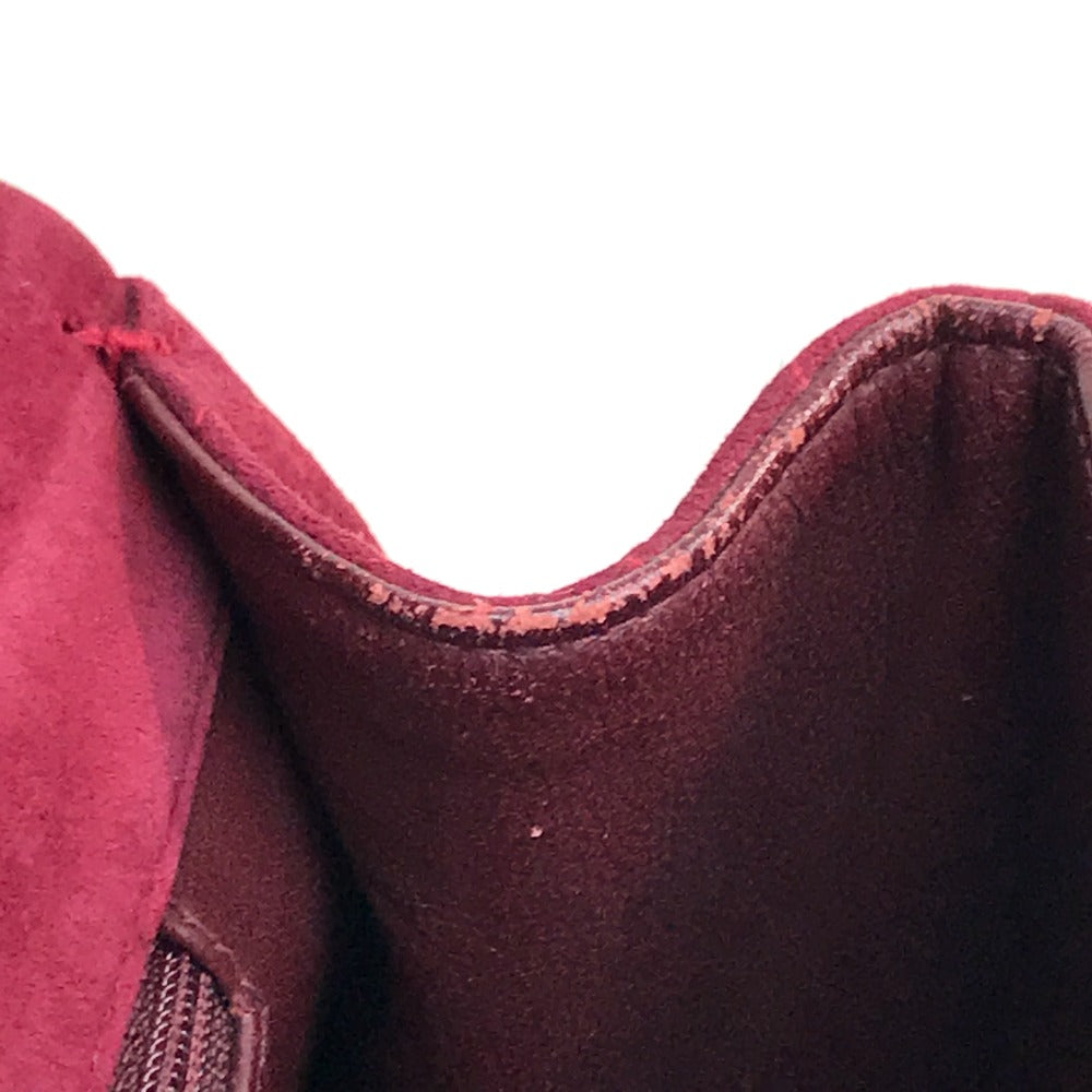 CHANEL Shoulder Bag suede Bordeaux CC COCO Mark Decama Trasse 34 Women Used Authentic