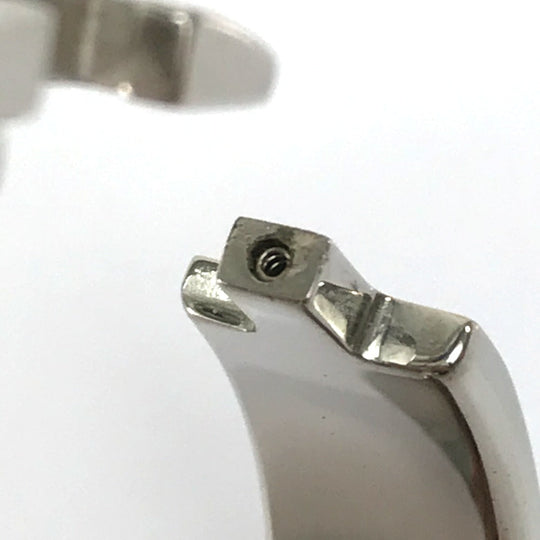 HERMES Bangle metal Blue / Silver Click crack PM Women Used Authentic