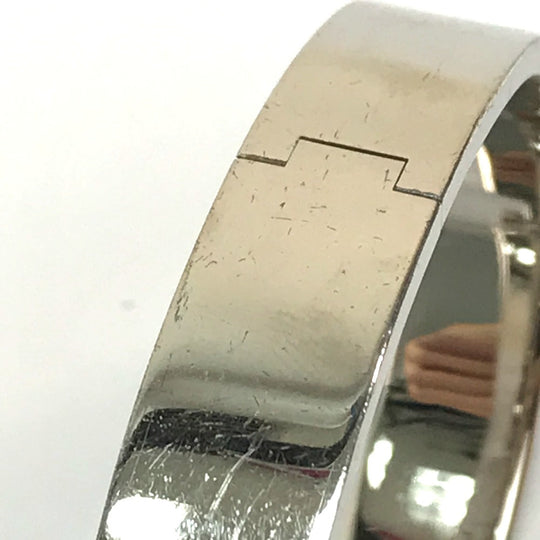 HERMES Bangle metal Blue / Silver Click crack PM Women Used Authentic