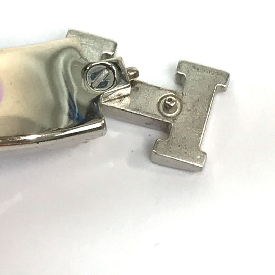 HERMES Bangle metal Blue / Silver Click crack PM Women Used Authentic