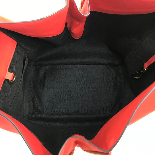 LOEWE Handbag 387.30.N60 leather Red Hammock small logo Women Used Authentic