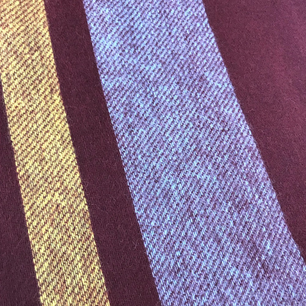 HERMES Scarf cashmere Multicolor / navy Alternate stripe unisex(Unisex) Used Authentic