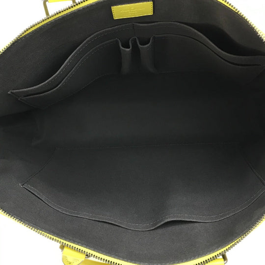 LOUIS VUITTON Business bag N41391 Damier Anfini Leather yellow Damier Anfini Porte Documan Jules mens Used Authentic