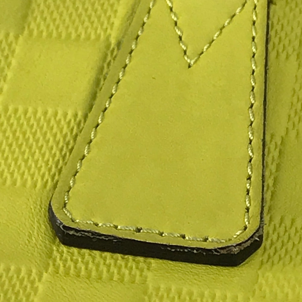 LOUIS VUITTON Business bag N41391 Damier Anfini Leather yellow Damier Anfini Porte Documan Jules mens Used Authentic
