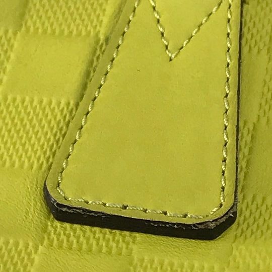 LOUIS VUITTON Business bag N41391 Damier Anfini Leather yellow Damier Anfini Porte Documan Jules mens Used Authentic